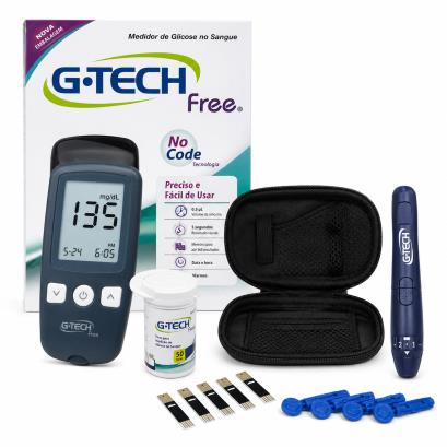 KIT MEDIDOR GLICOSE FREE1 COMPLETO - GTECH